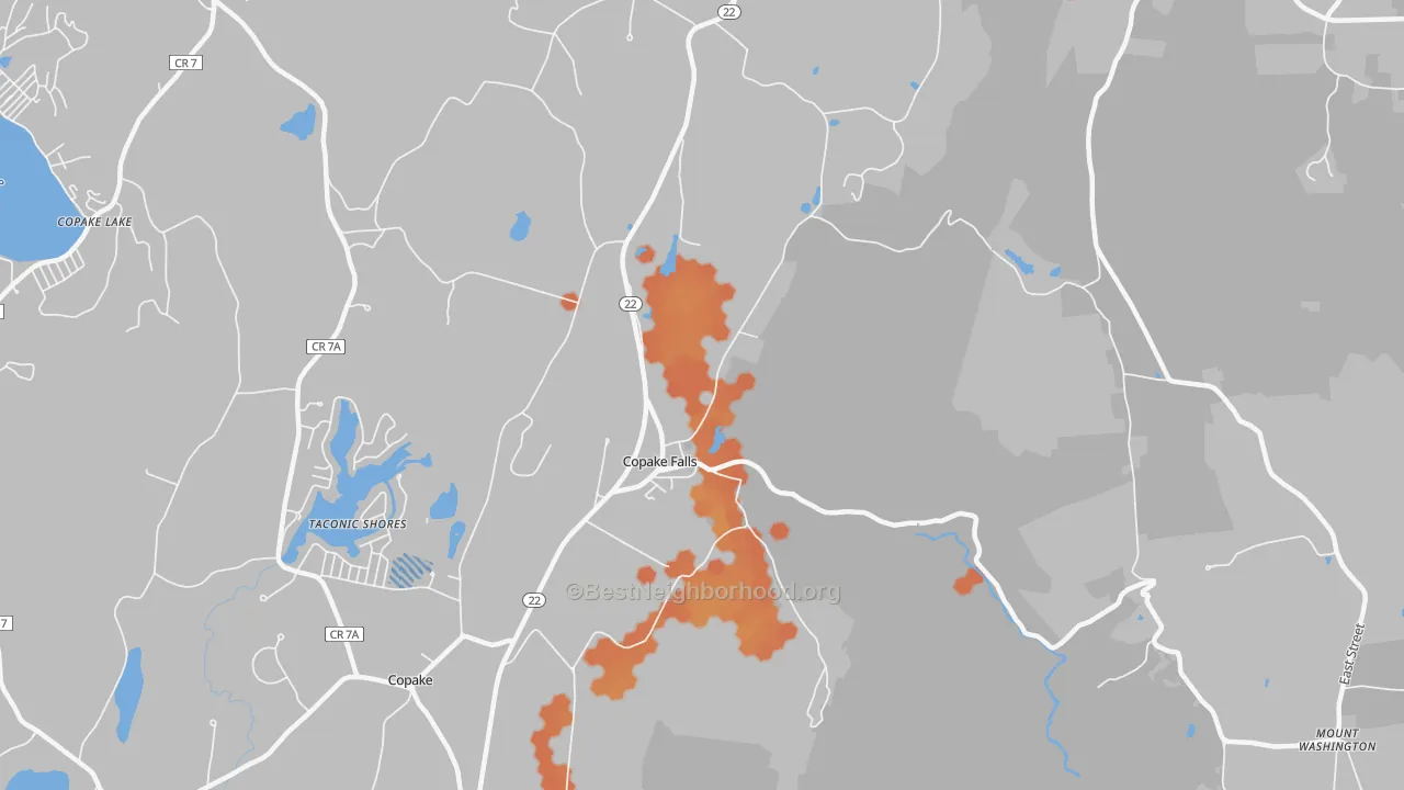 Bike Grade map of 12517, NY