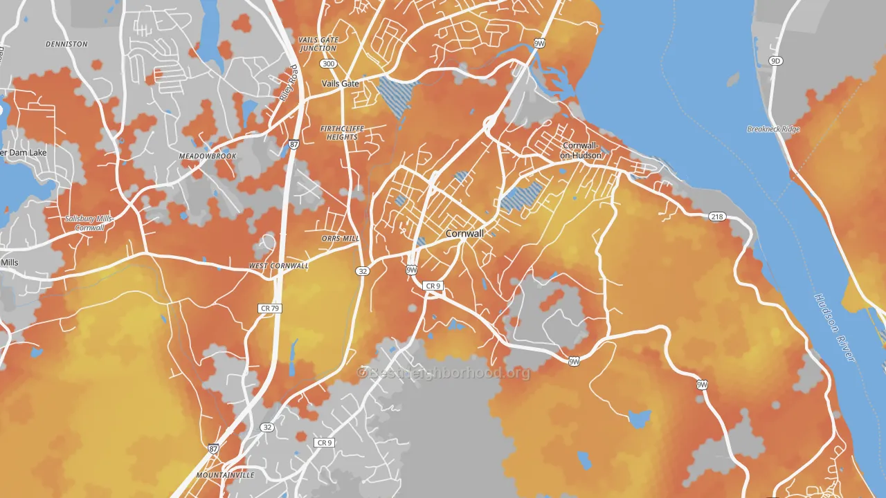 Bike Grade map of 12518, NY