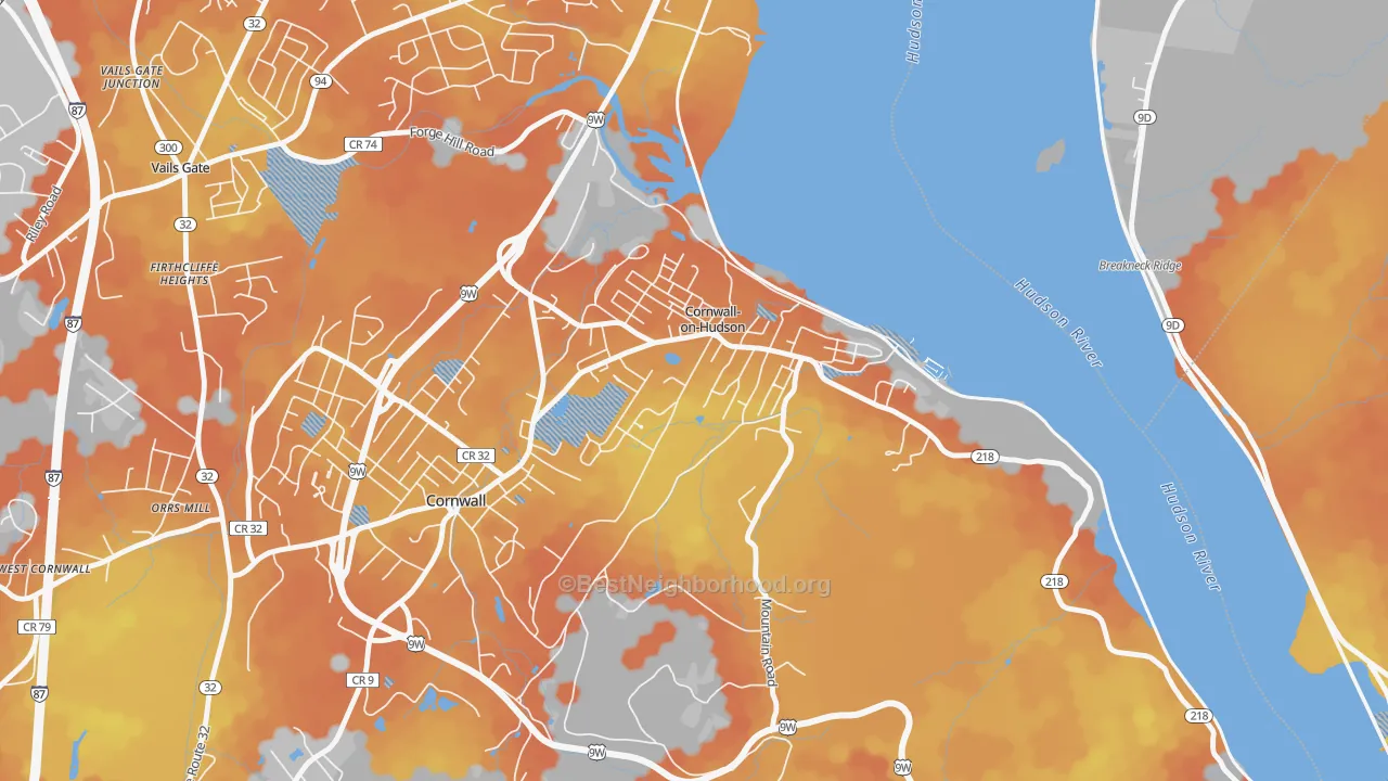 Bike Grade map of 12520, NY