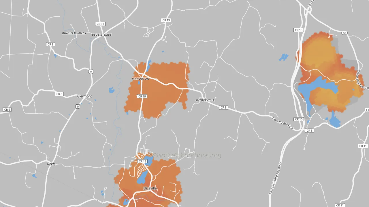 Bike Grade map of 12523, NY
