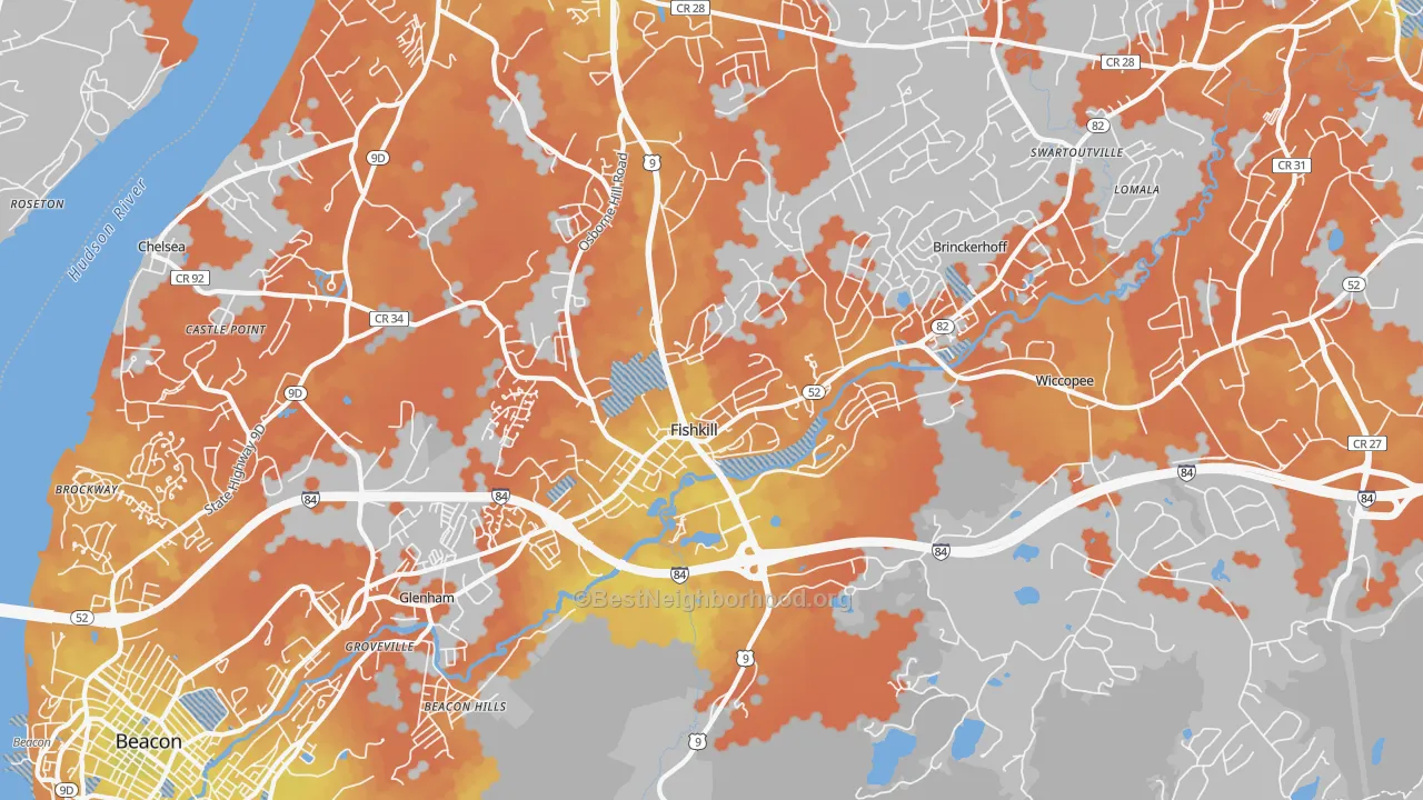 Bike Grade map of 12524, NY