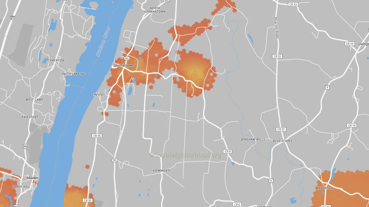 Bike Grade map of 12526, NY