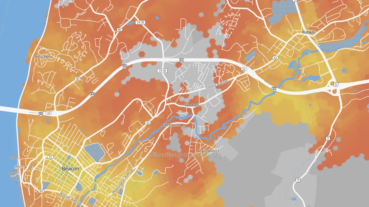 Bike Grade map of 12527, NY