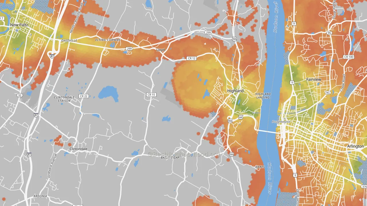Bike Grade map of 12528, NY