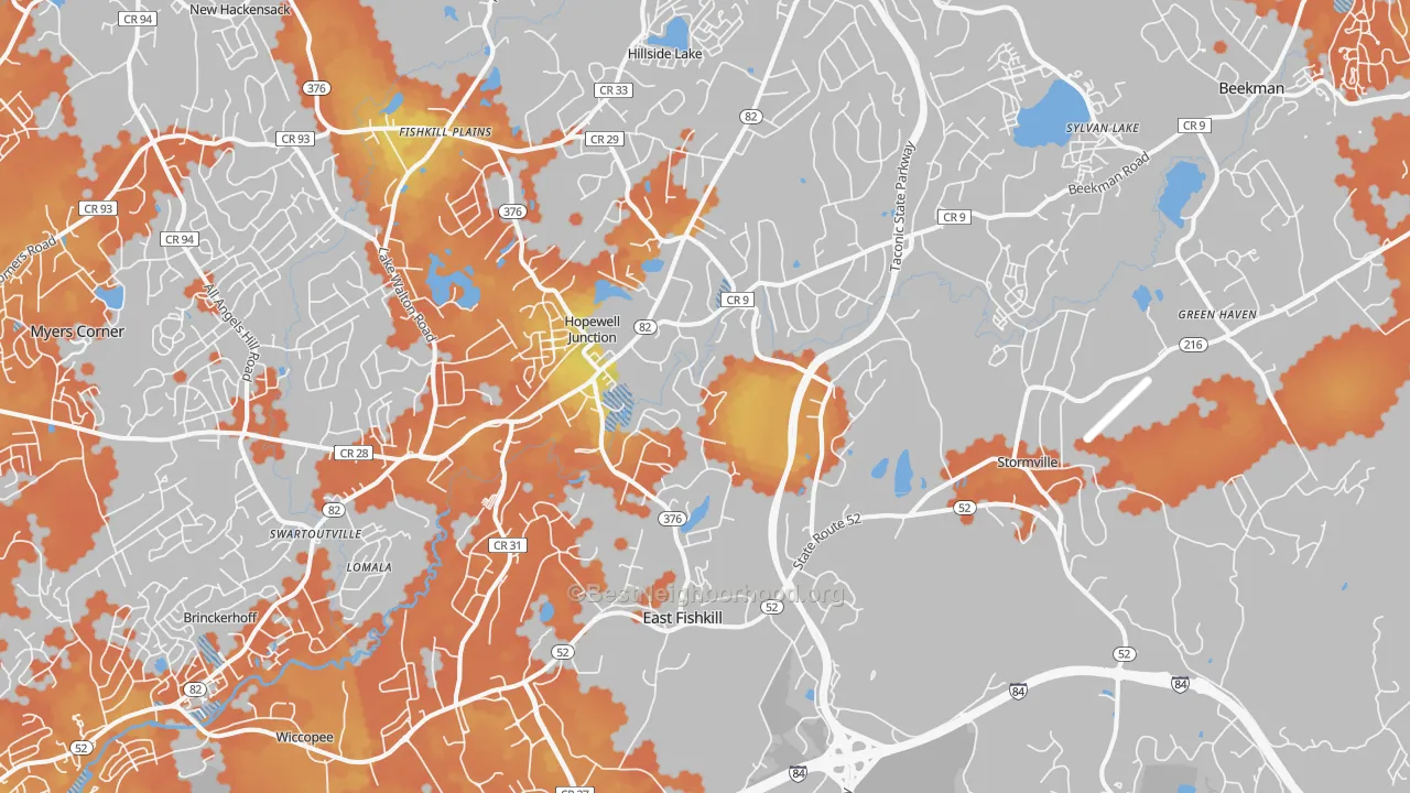Bike Grade map of 12533, NY
