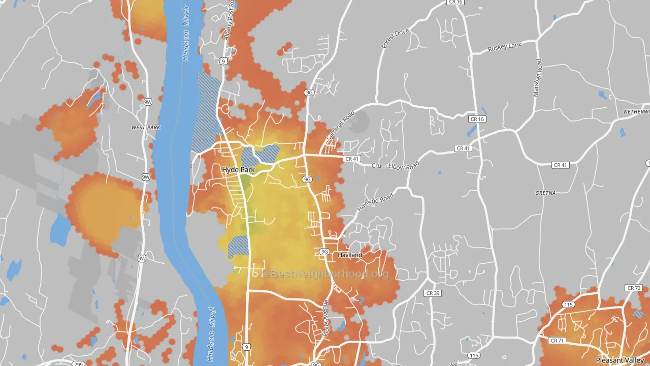 Bike Grade map of 12538, NY