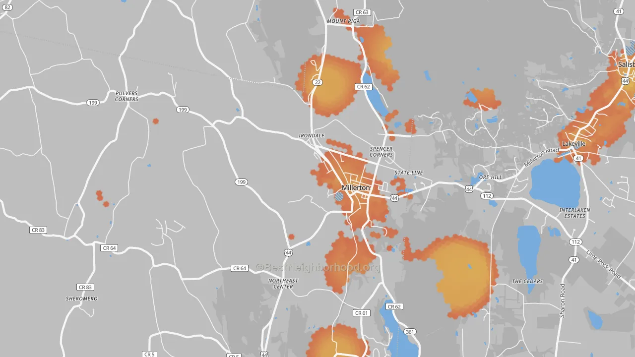 Bike Grade map of 12546, NY