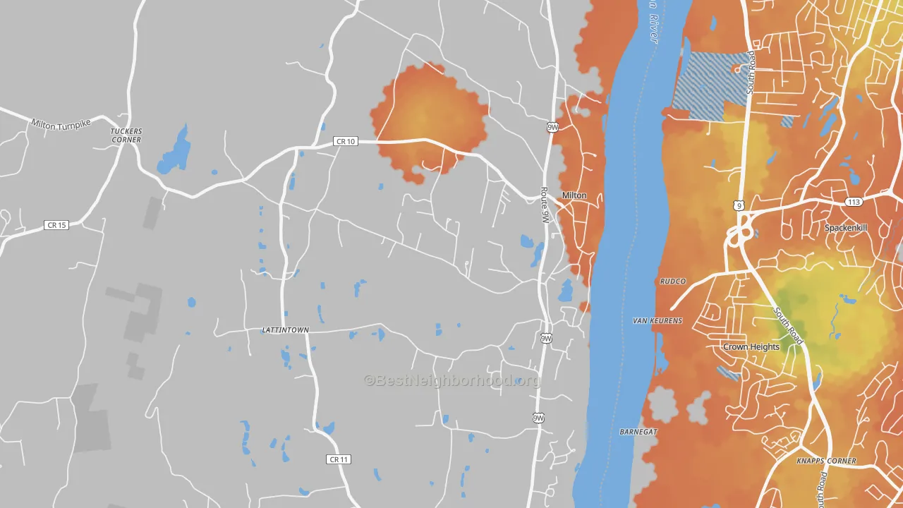 Bike Grade map of 12547, NY