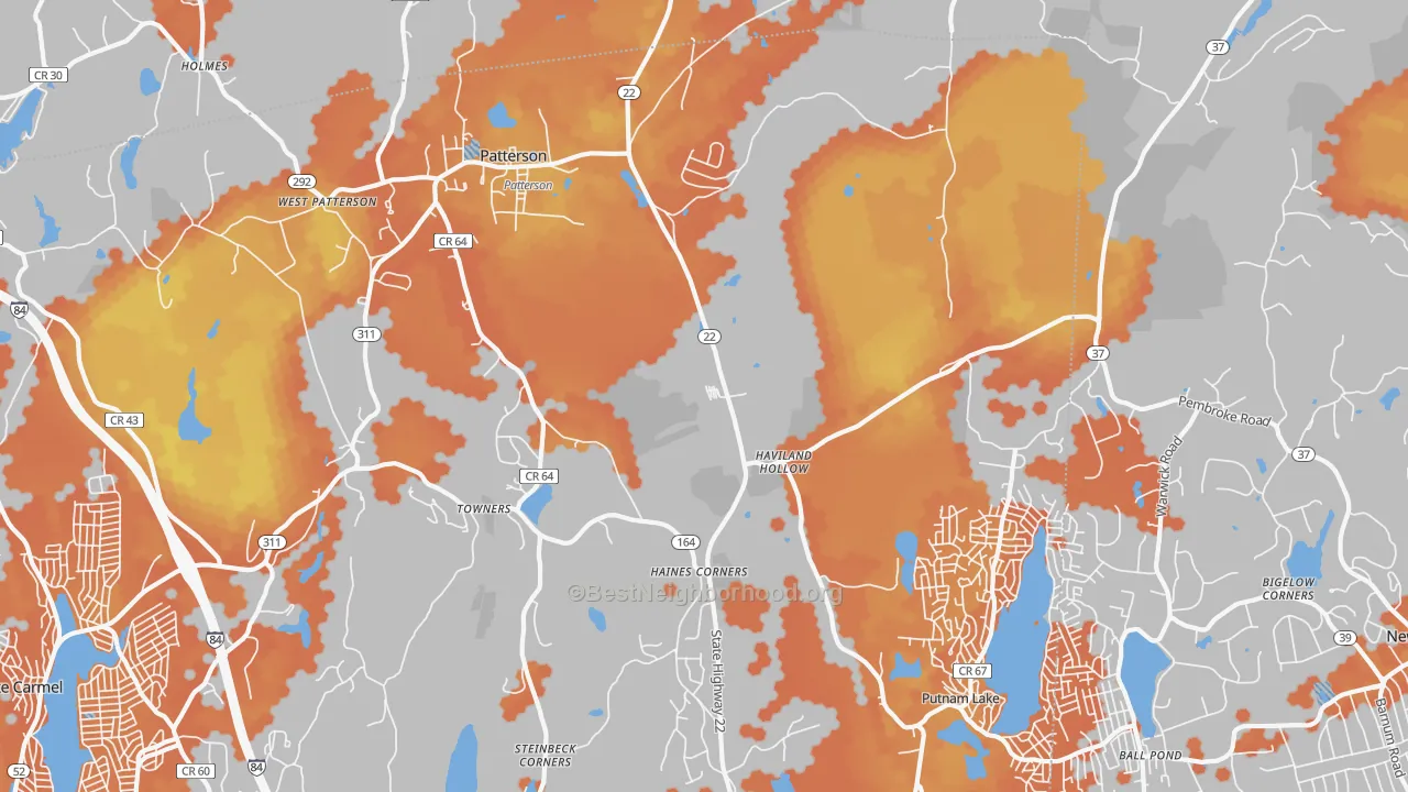 Bike Grade map of 12563, NY