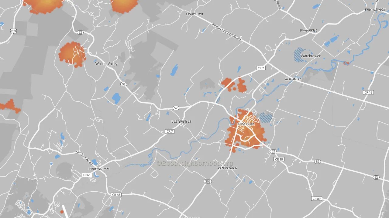 Bike Grade map of 12566, NY
