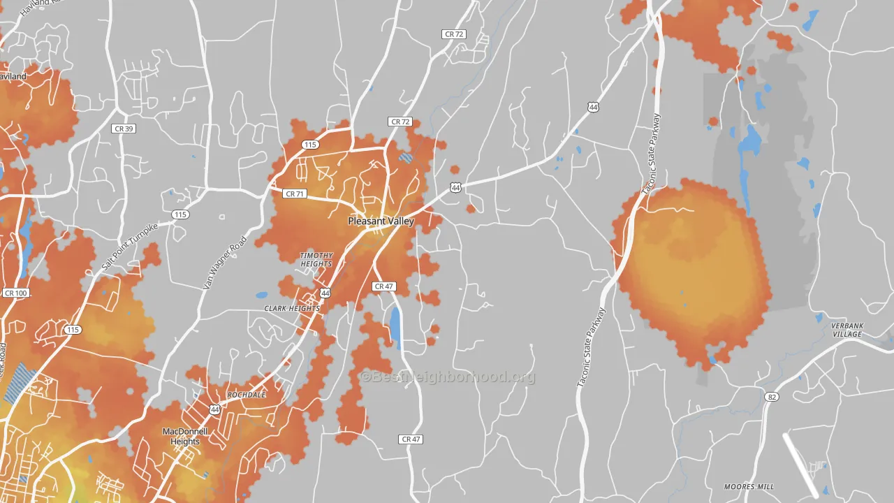 Bike Grade map of 12569, NY