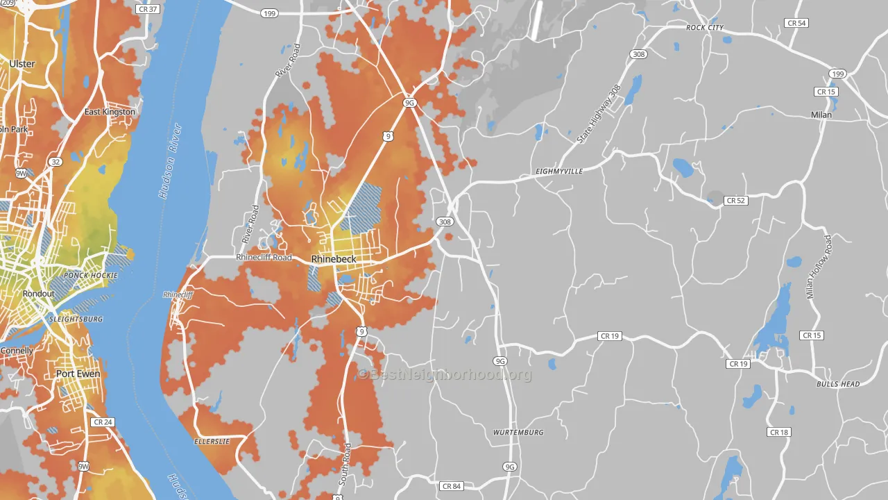 Bike Grade map of 12572, NY