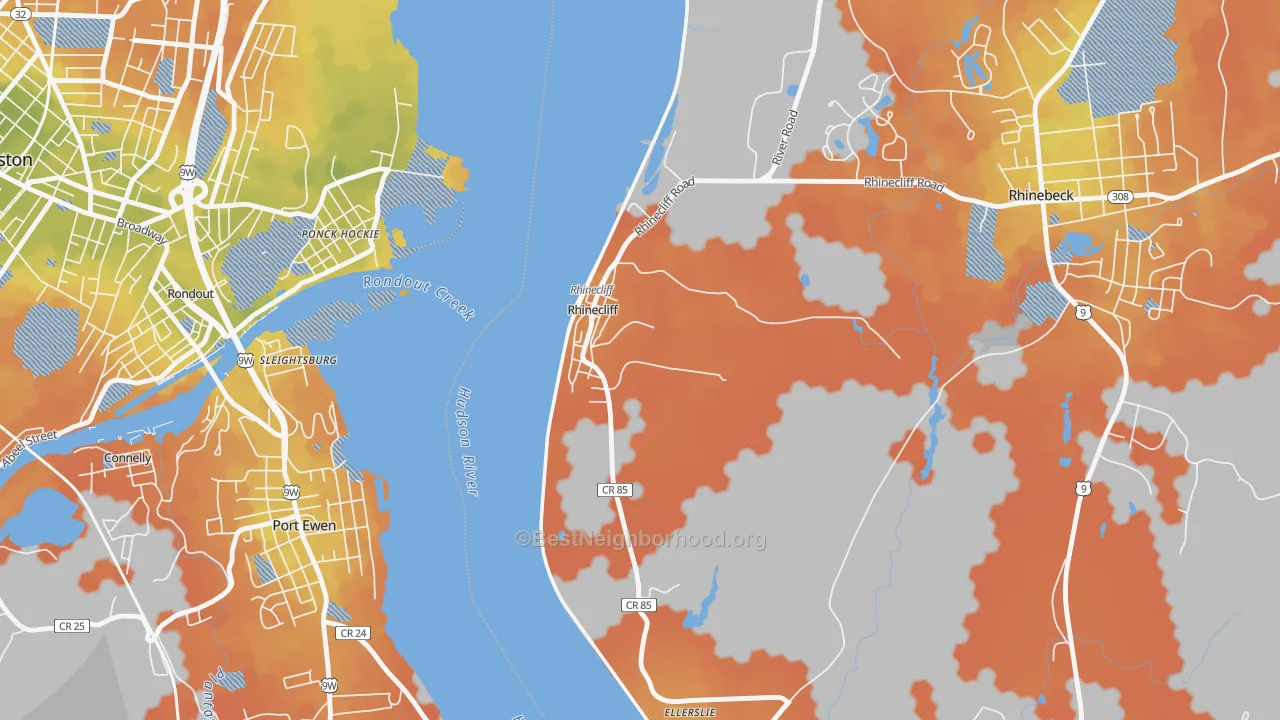 Bike Grade map of 12574, NY