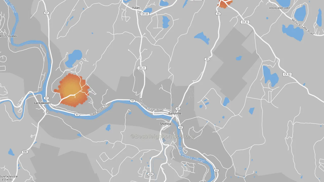 Bike Grade map of 12719, NY