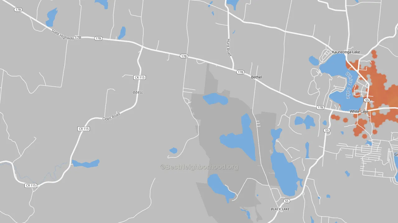 Bike Grade map of 12720, NY