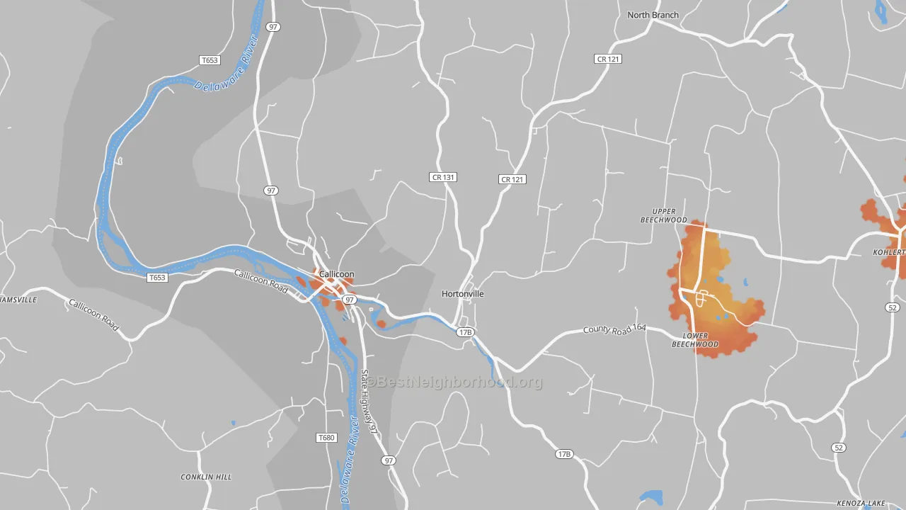 Bike Grade map of 12723, NY