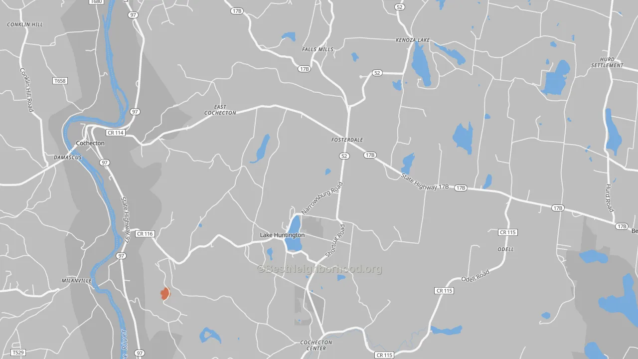 Bike Grade map of 12726, NY
