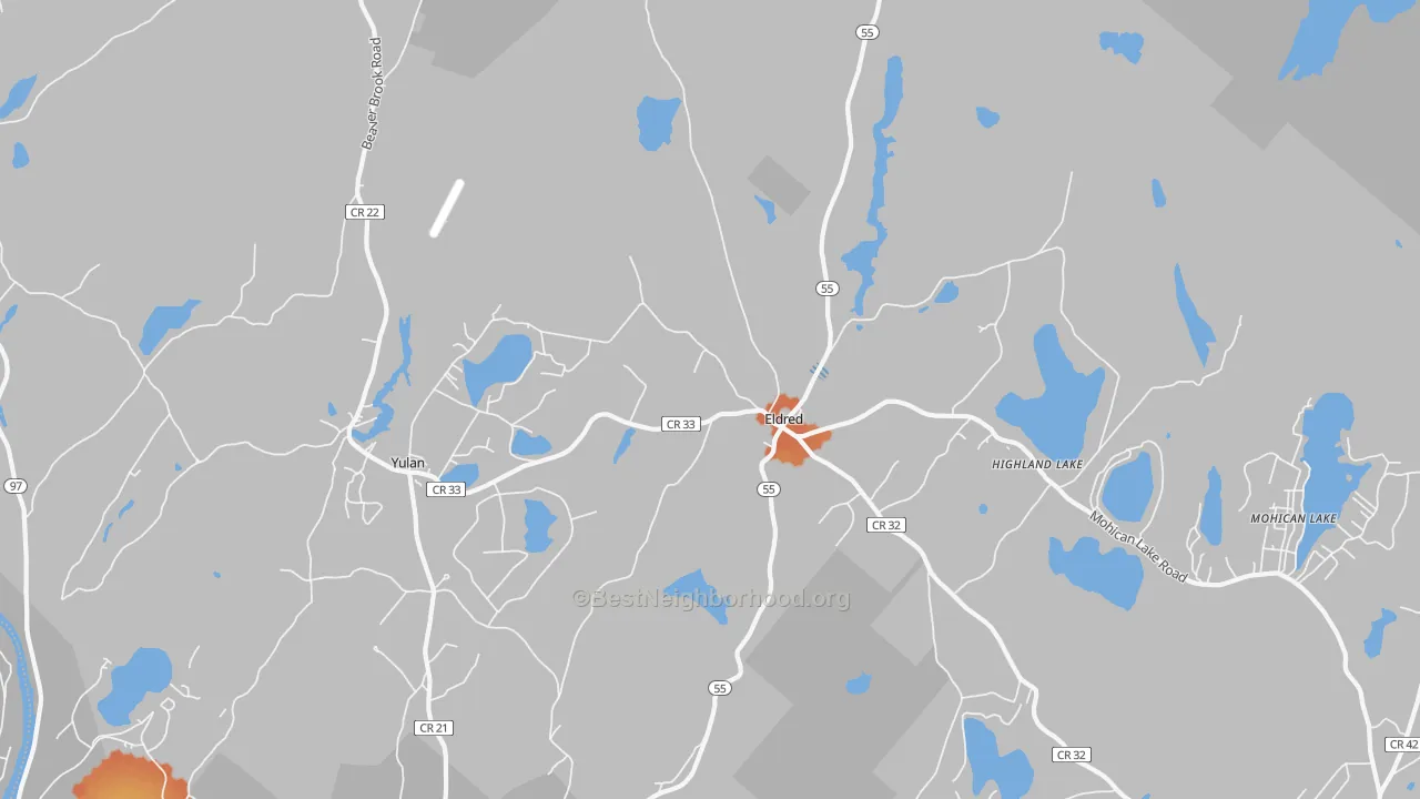 Bike Grade map of 12732, NY