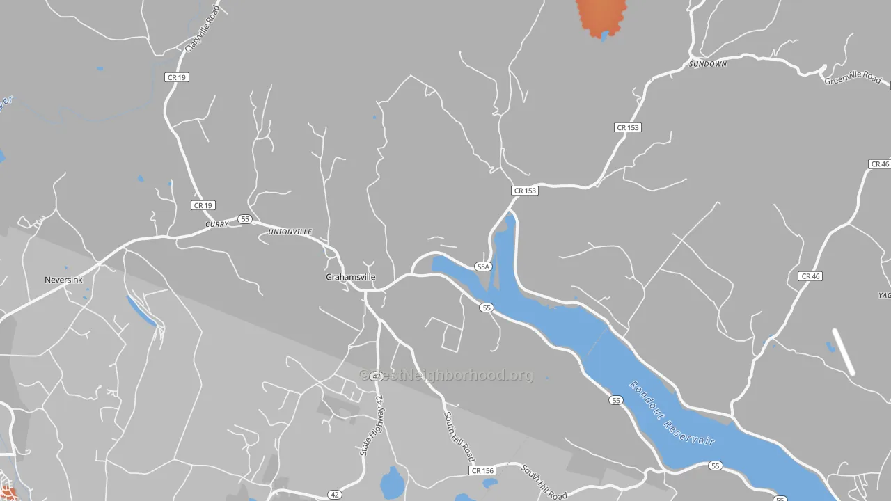 Bike Grade map of 12740, NY