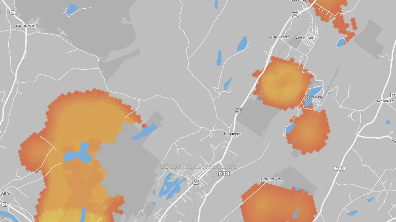 Bike Grade map of 12746, NY