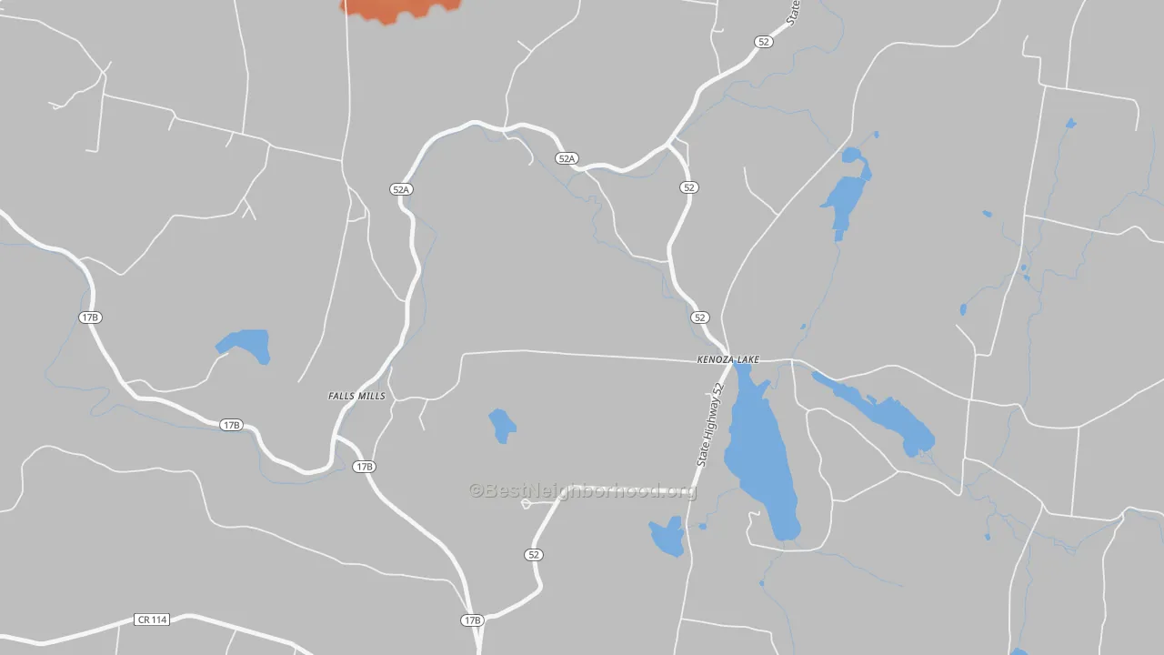 Bike Grade map of 12750, NY