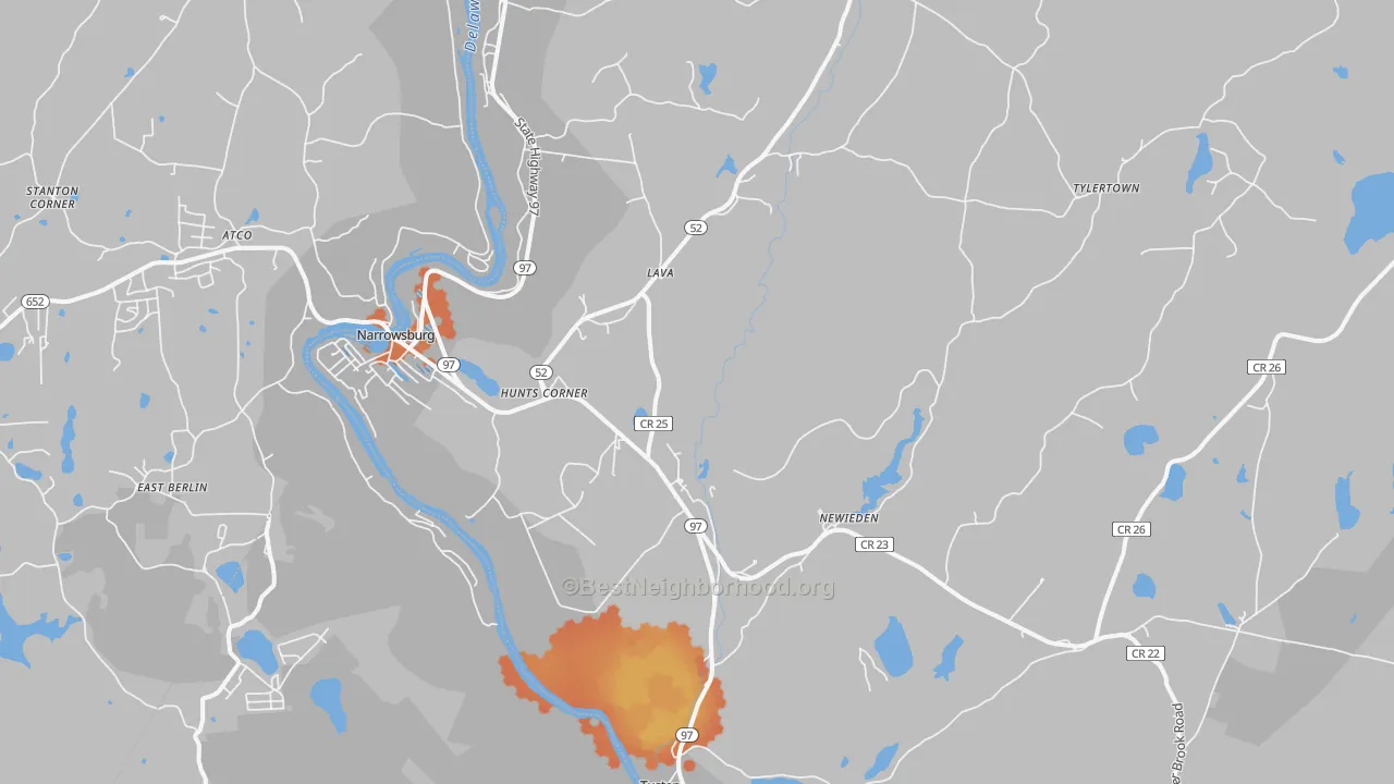 Bike Grade map of 12764, NY