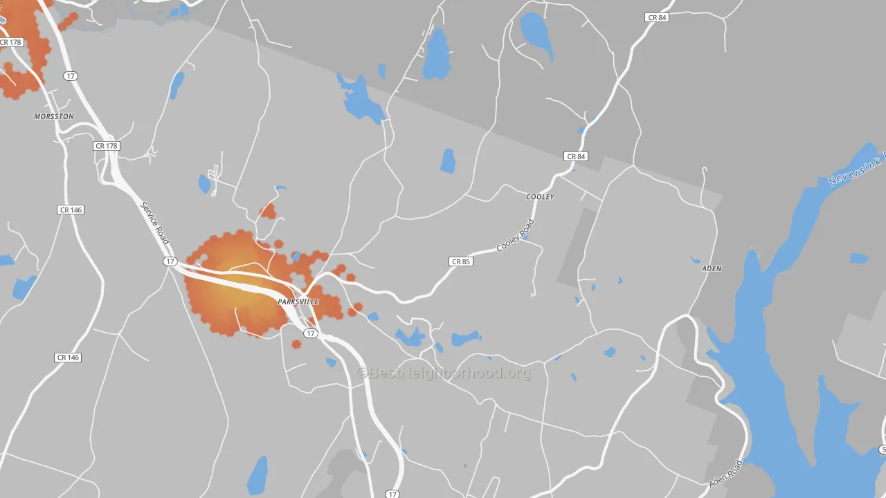 Bike Grade map of 12768, NY