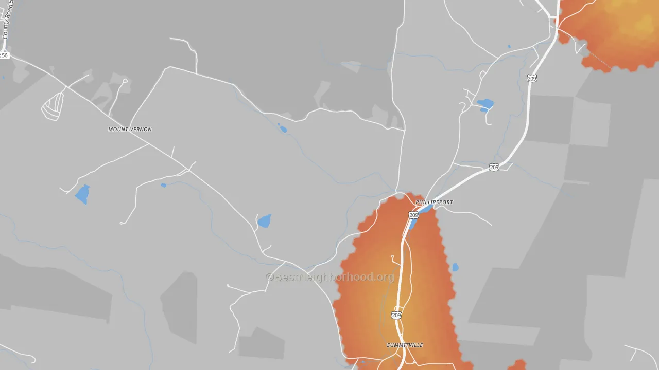 Bike Grade map of 12769, NY