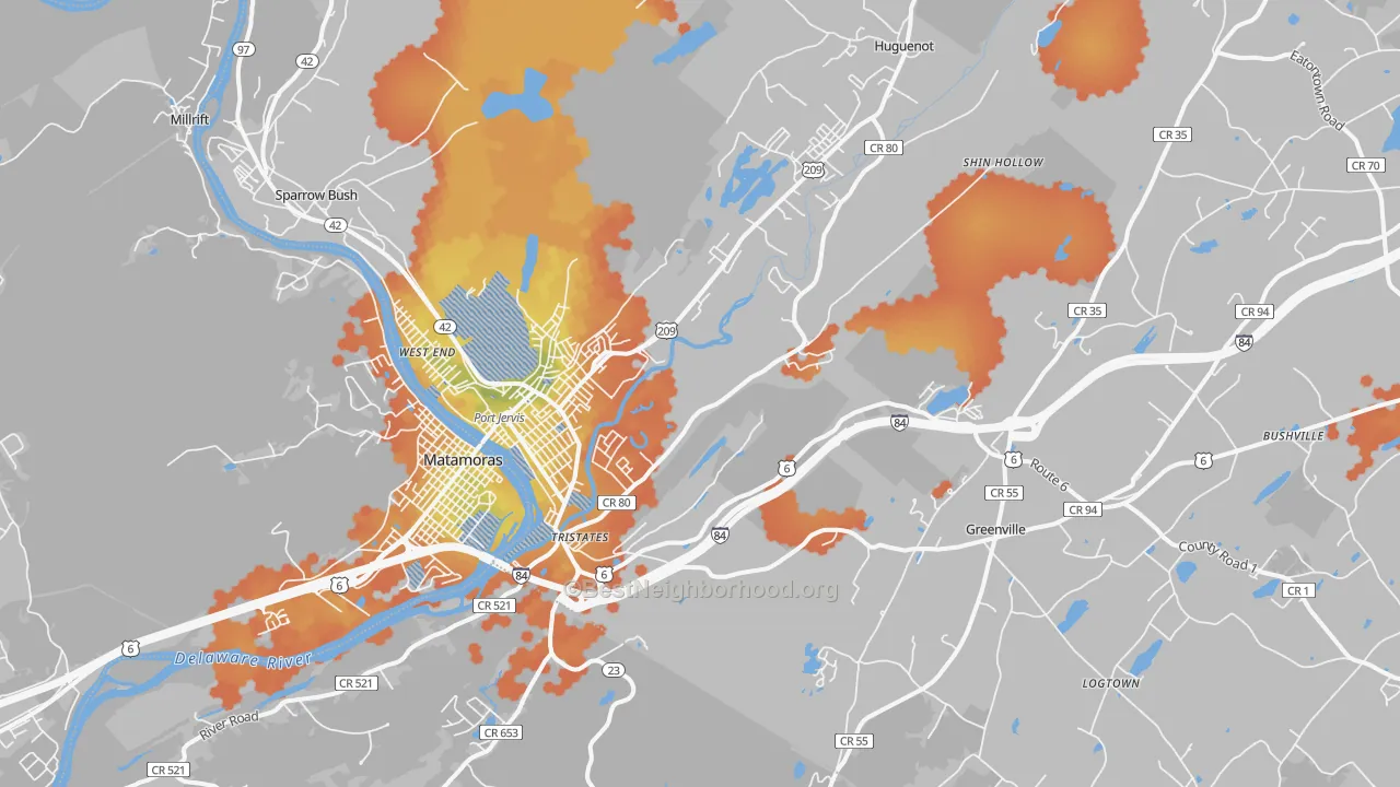 Bike Grade map of 12771, NY
