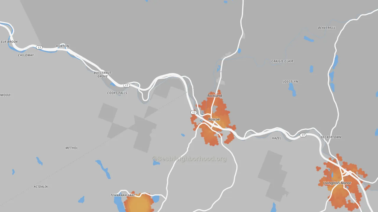 Bike Grade map of 12776, NY