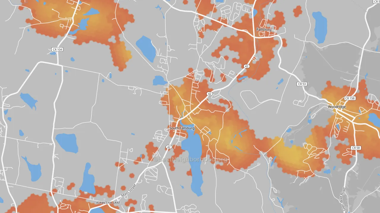 Bike Grade map of 12779, NY