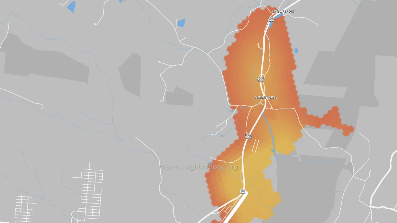 Bike Grade map of 12781, NY