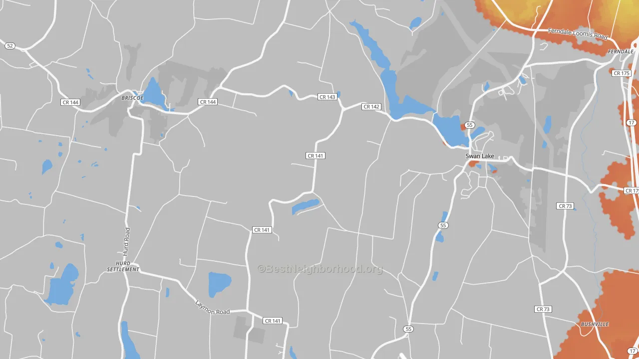 Bike Grade map of 12783, NY