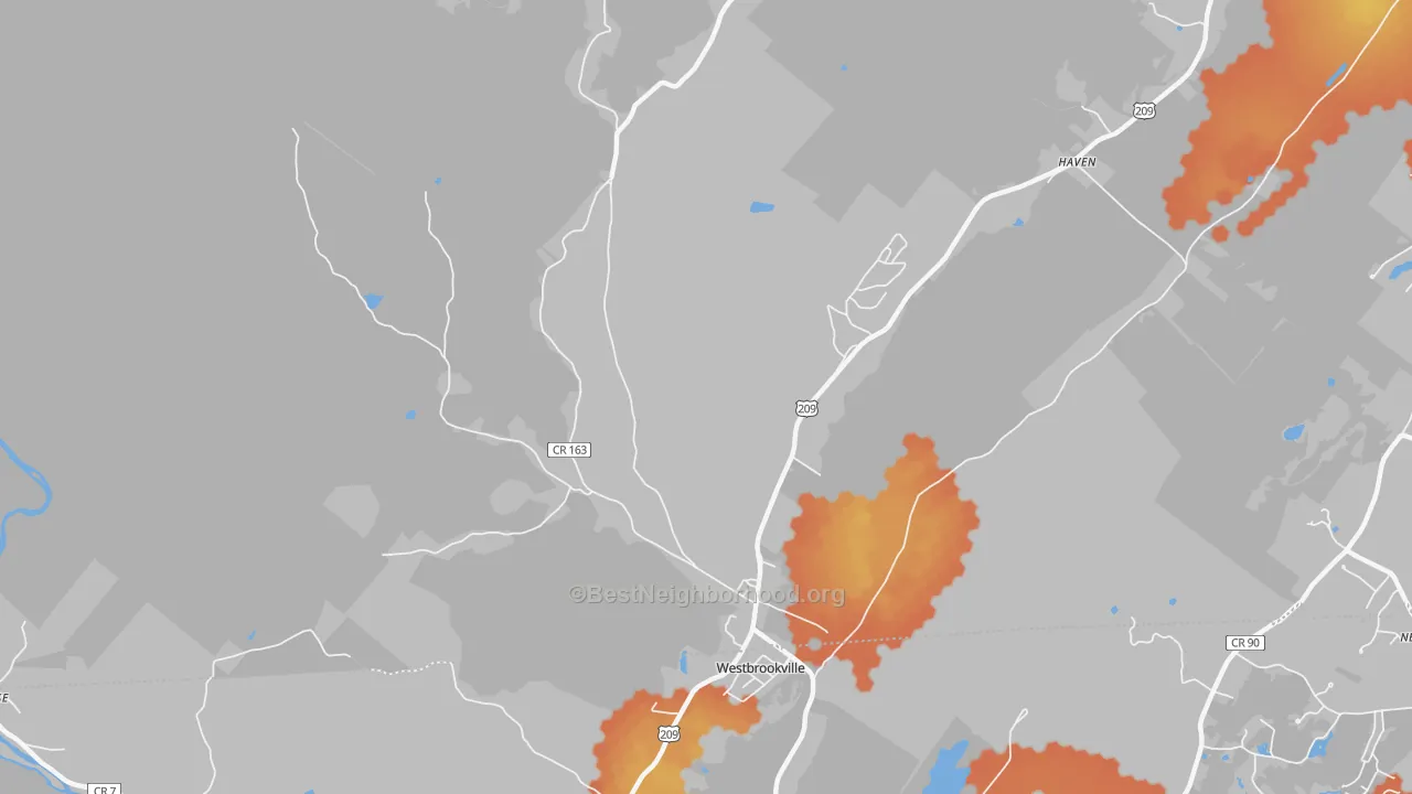Bike Grade map of 12785, NY