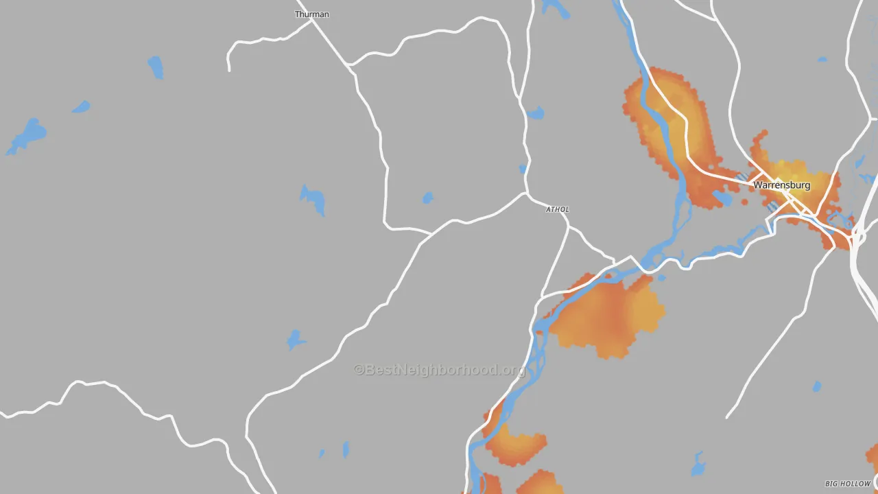 Bike Grade map of 12810, NY