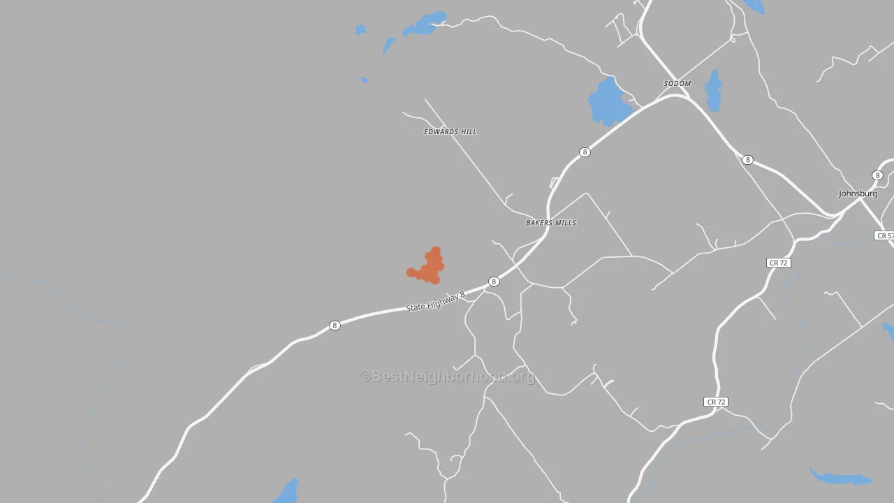 Bike Grade map of 12811, NY