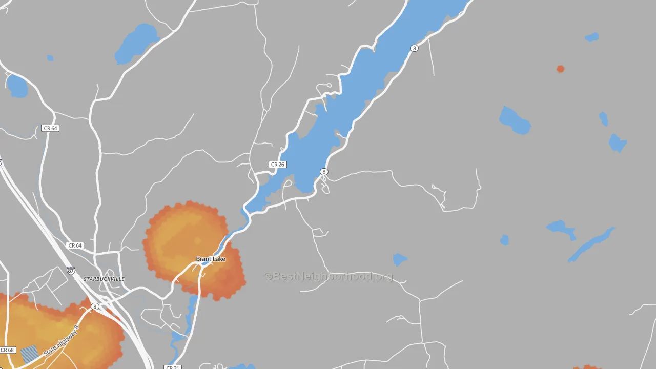 Bike Grade map of 12815, NY