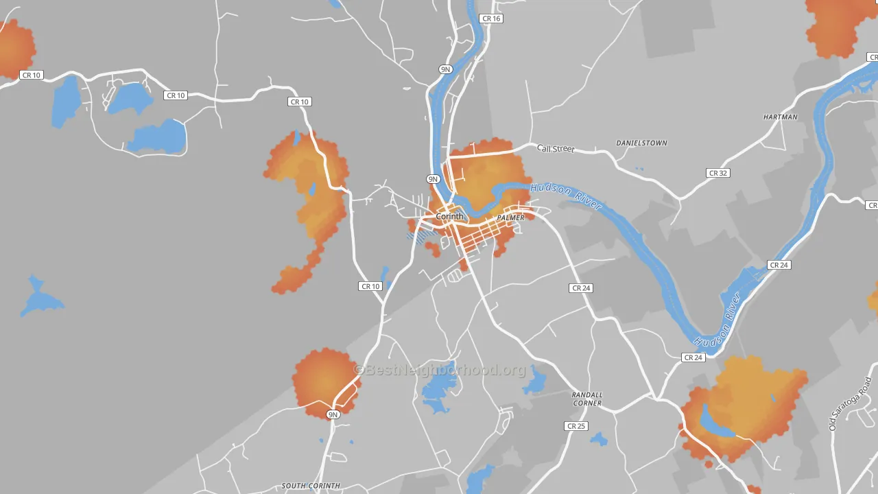 Bike Grade map of 12822, NY