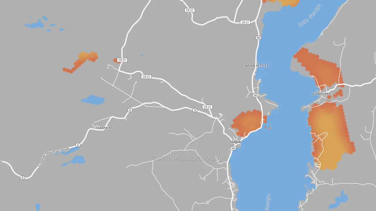 Bike Grade map of 12836, NY