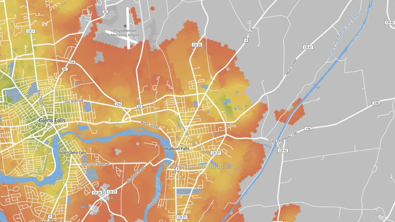 Bike Grade map of 12839, NY