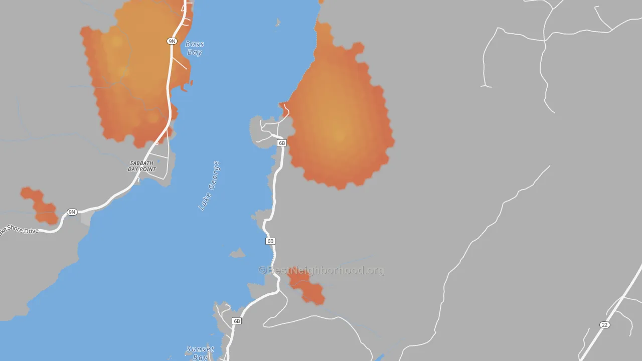 Bike Grade map of 12841, NY