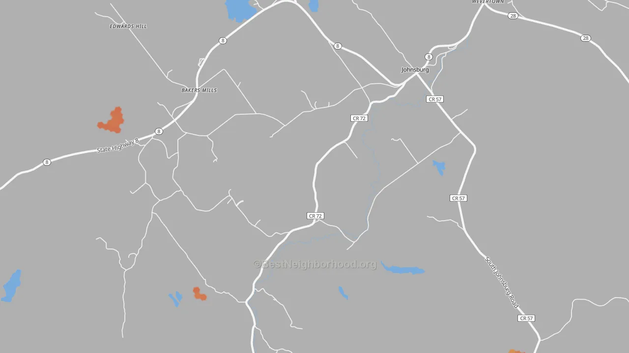 Bike Grade map of 12843, NY