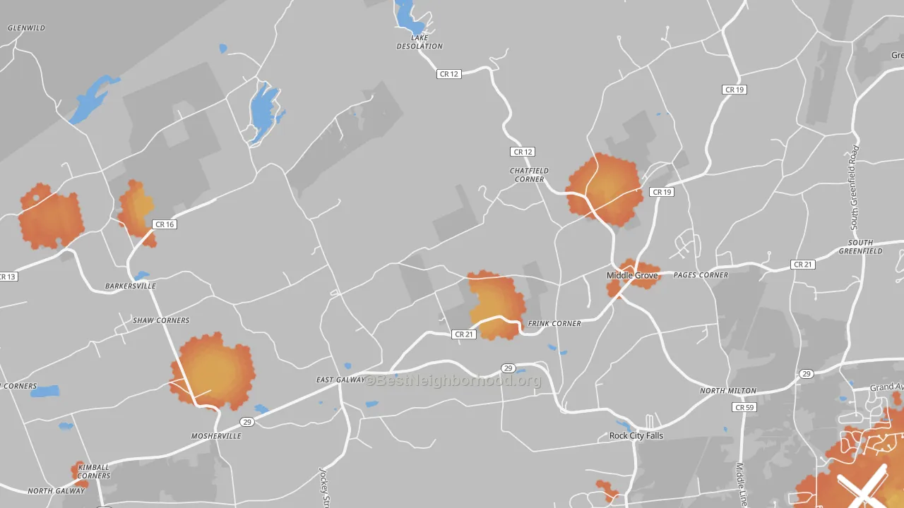 Bike Grade map of 12850, NY