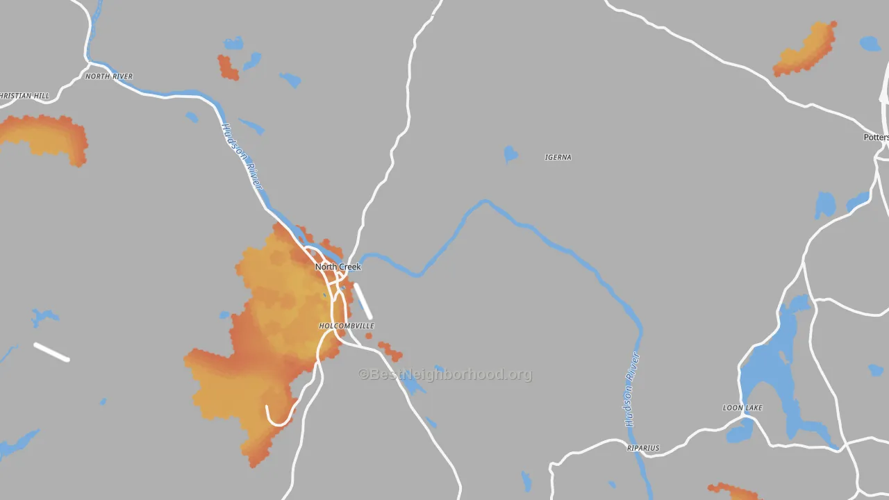 Bike Grade map of 12853, NY