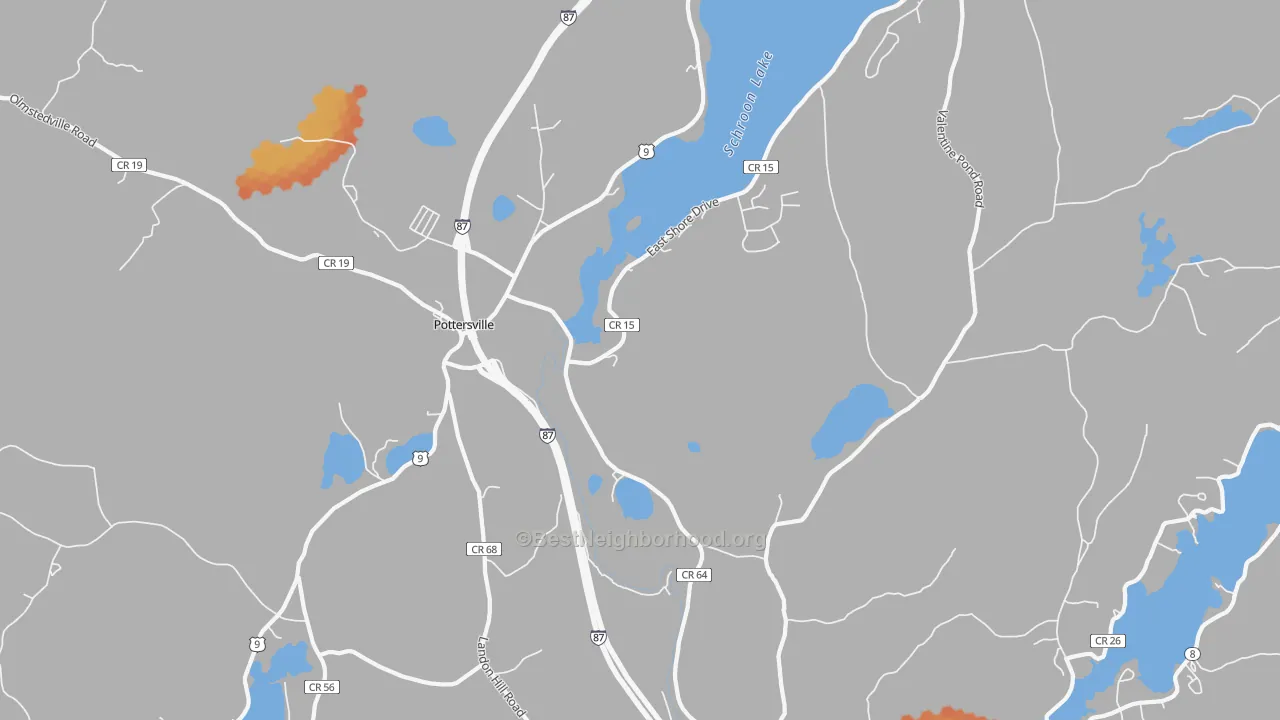 Bike Grade map of 12860, NY