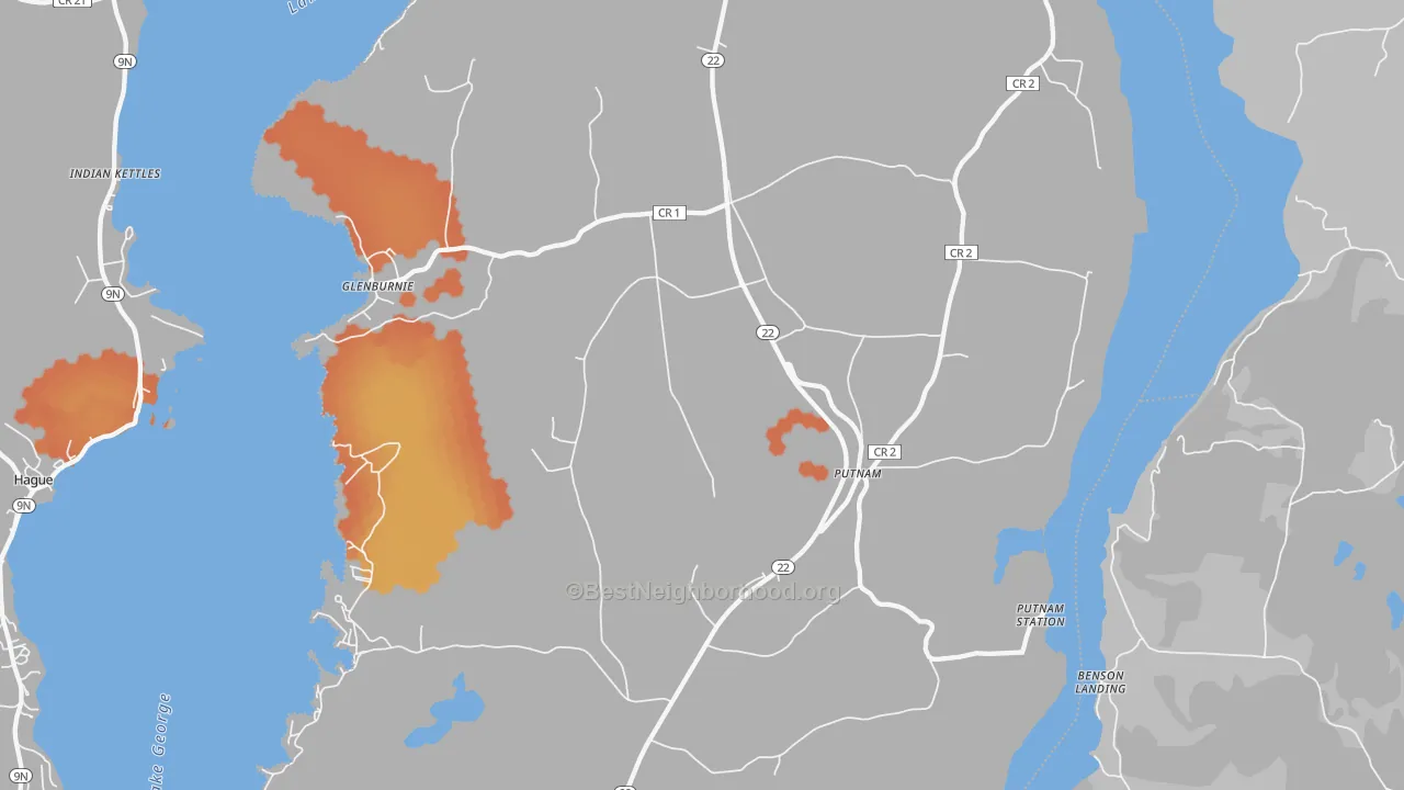 Bike Grade map of 12861, NY
