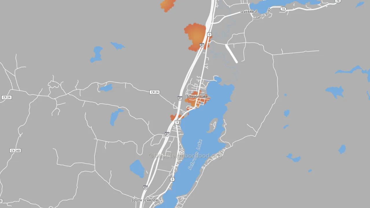 Bike Grade map of 12870, NY