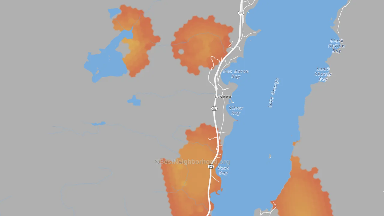 Bike Grade map of 12874, NY