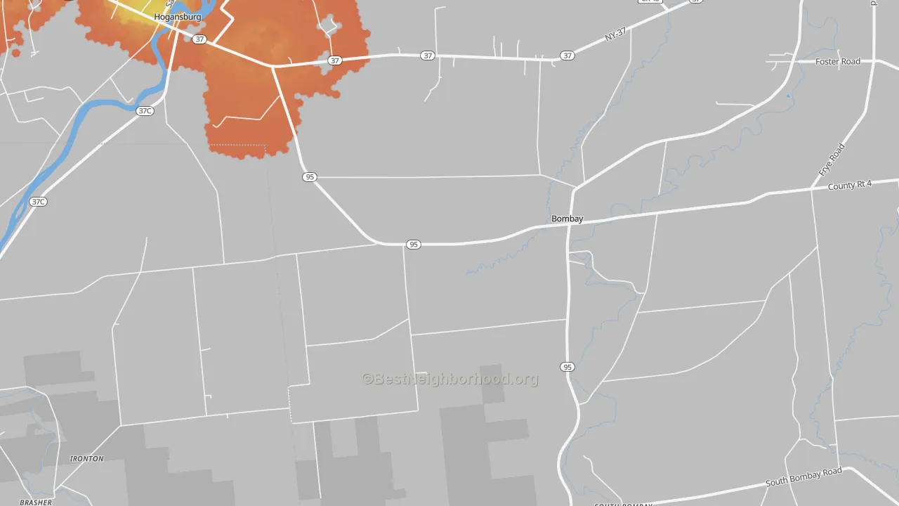 Bike Grade map of 12914, NY