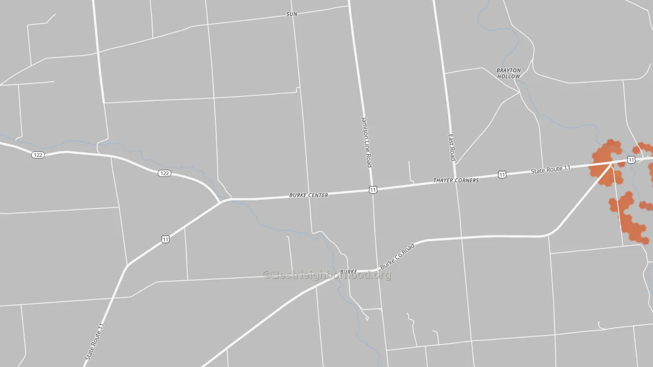 Bike Grade map of 12917, NY